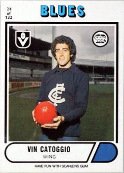 1976 Scanlens VFL #24 Vin Catoggio Front